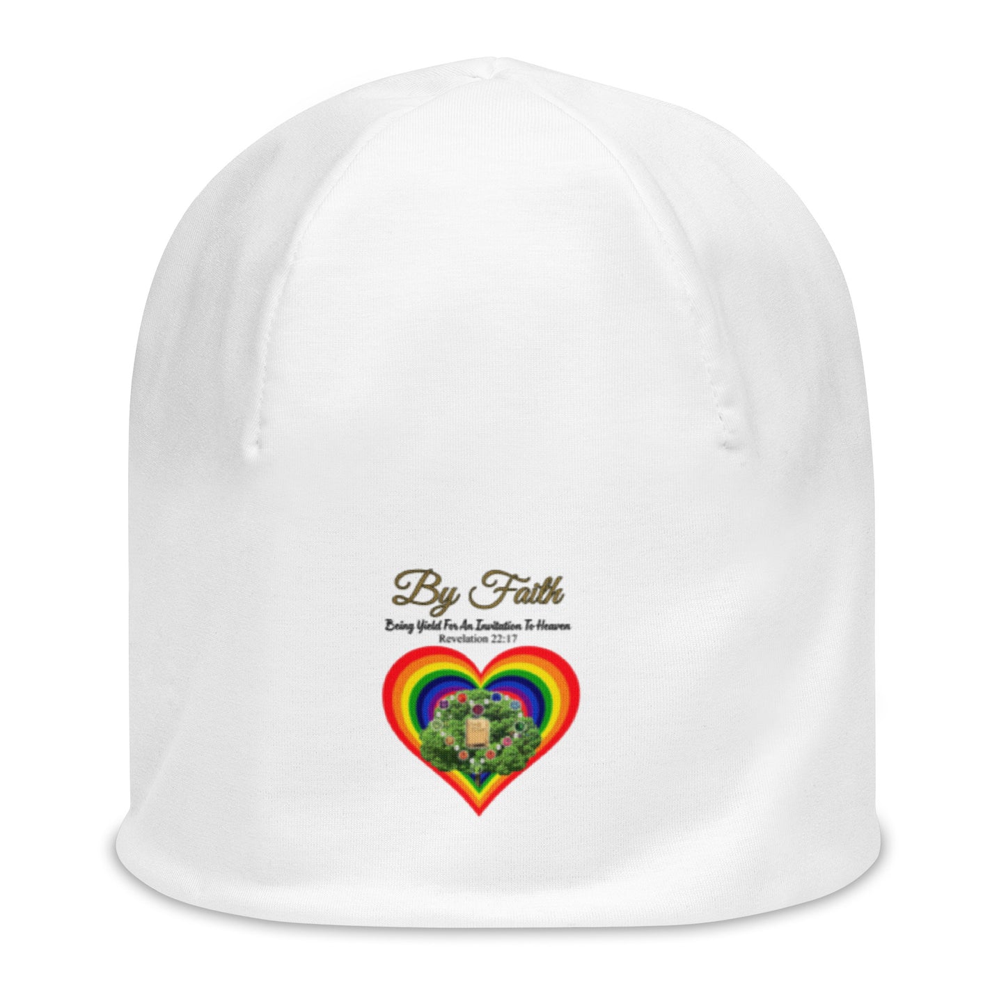 By Faith Logo Print Beanie