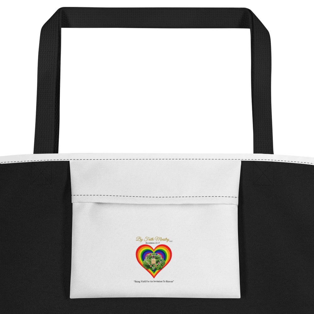 By Faith Jesus Christ Saves John 14:6 All-Over Print Large Tote Bag