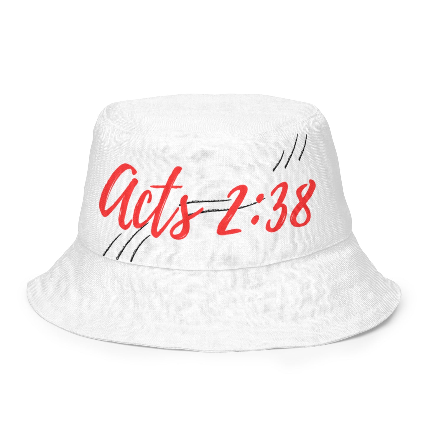 By Faith Acts 2:38 Reversible Bucket Hat