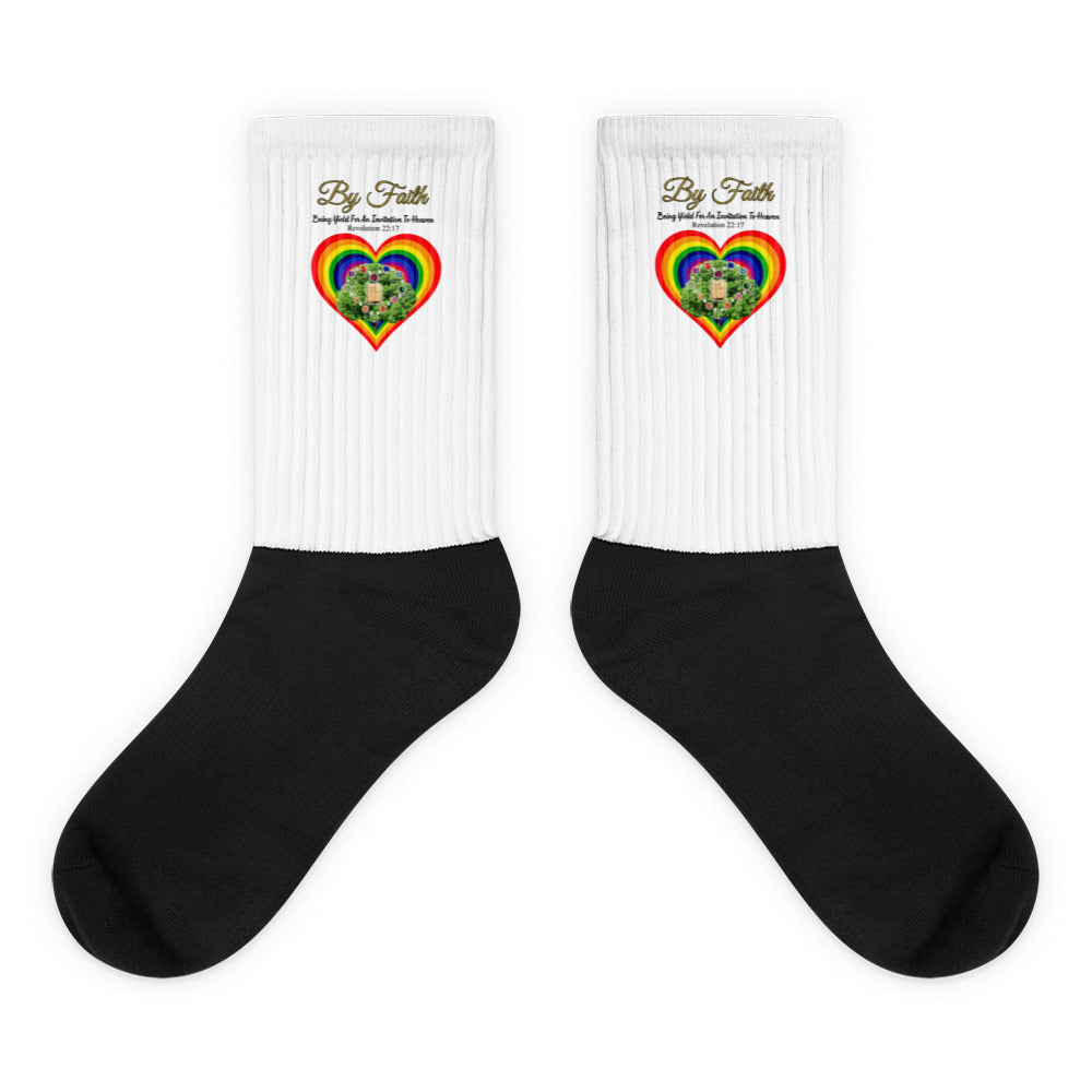 By Faith Logo Socks
