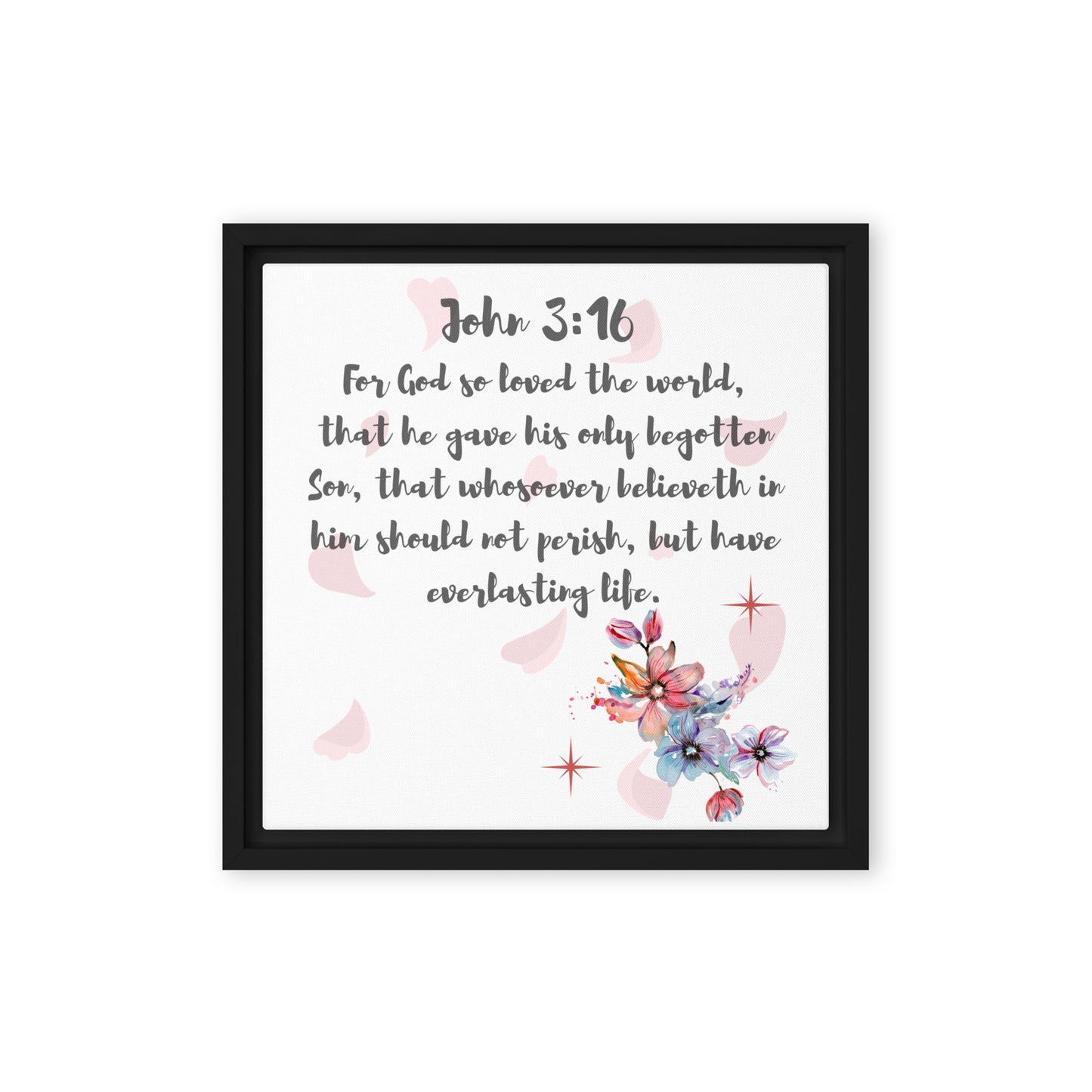 By Faith John 3:16 Framed Canvas