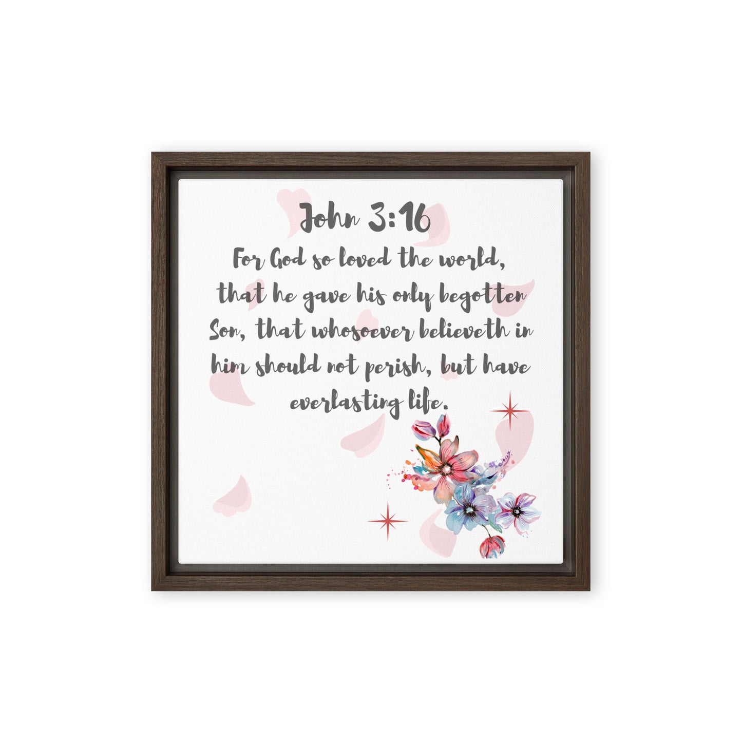 By Faith John 3:16 Framed Canvas