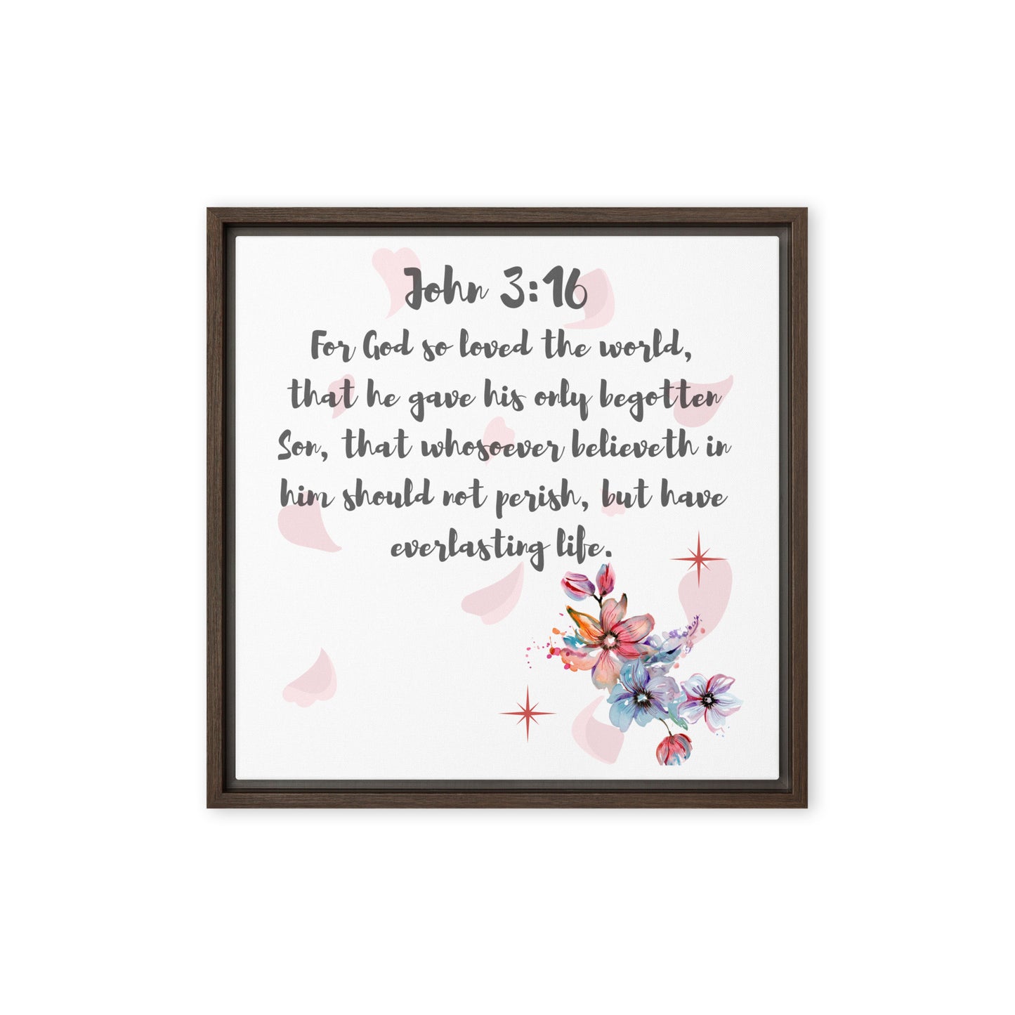 By Faith John 3:16 Framed Canvas