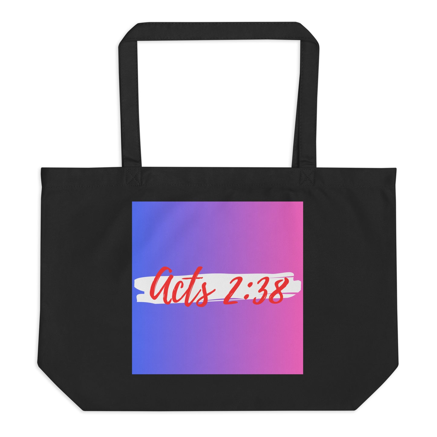 By Faith Acts 2:38 Women Large Organic Tote Bag