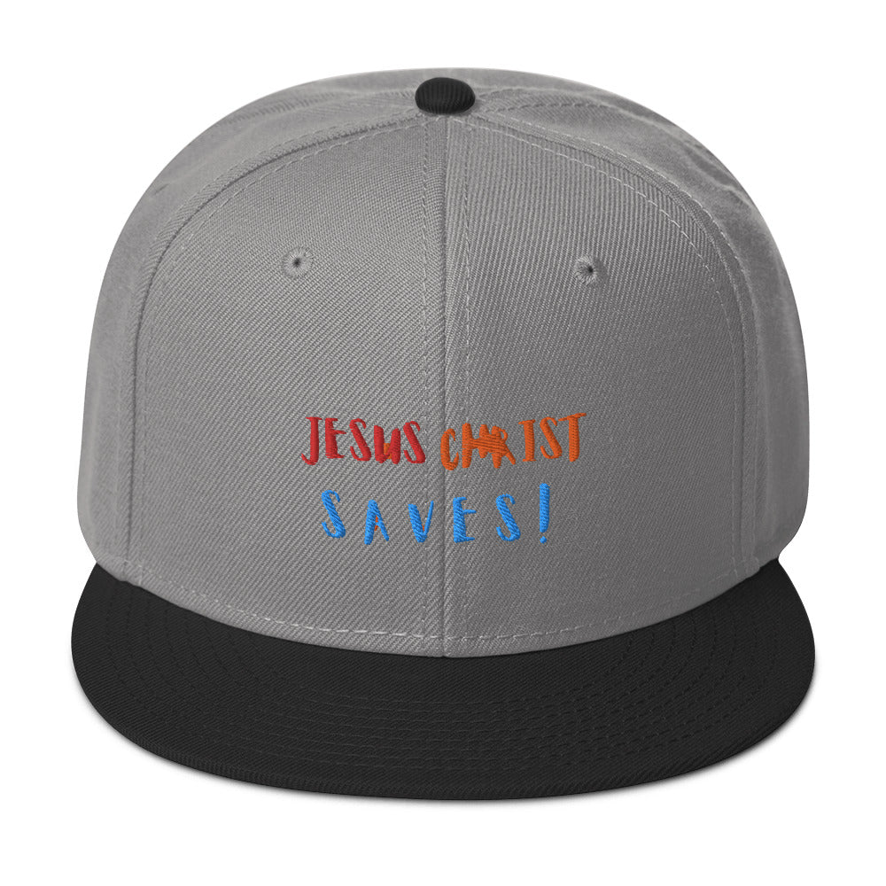 By Faith Jesus Christ Saves Snapback Hat