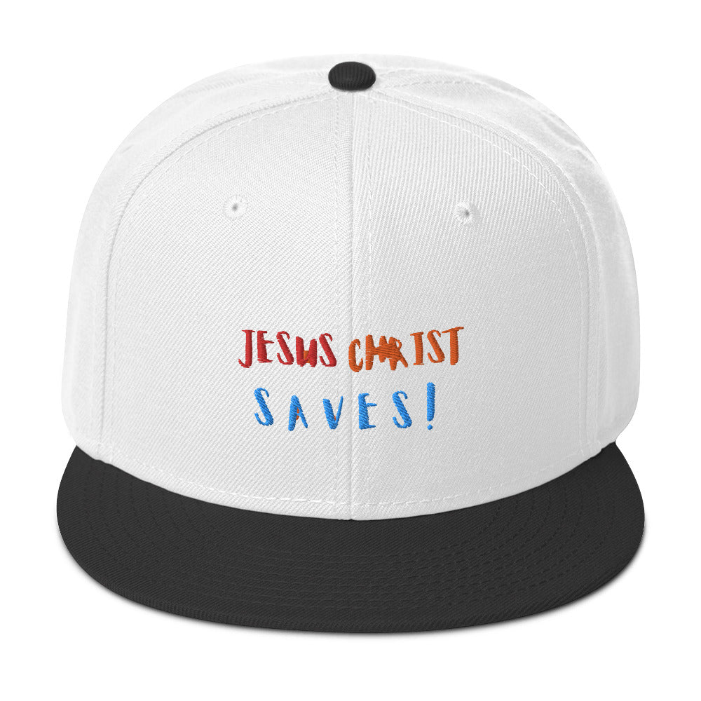 By Faith Jesus Christ Saves Snapback Hat