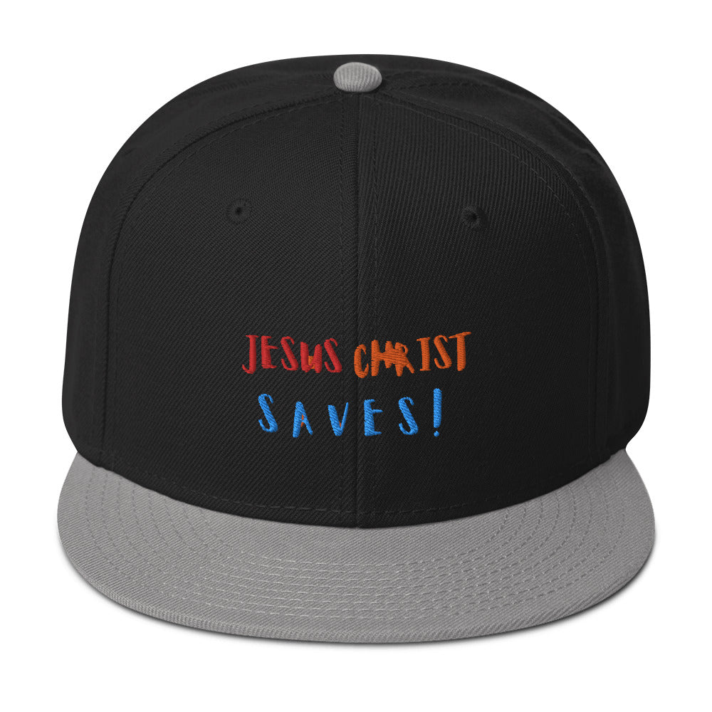 By Faith Jesus Christ Saves Snapback Hat