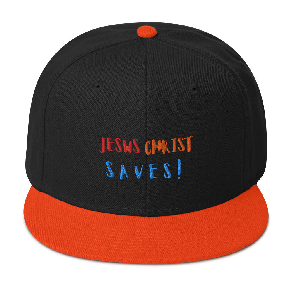 By Faith Jesus Christ Saves Snapback Hat