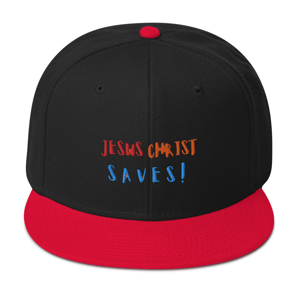 By Faith Jesus Christ Saves Snapback Hat