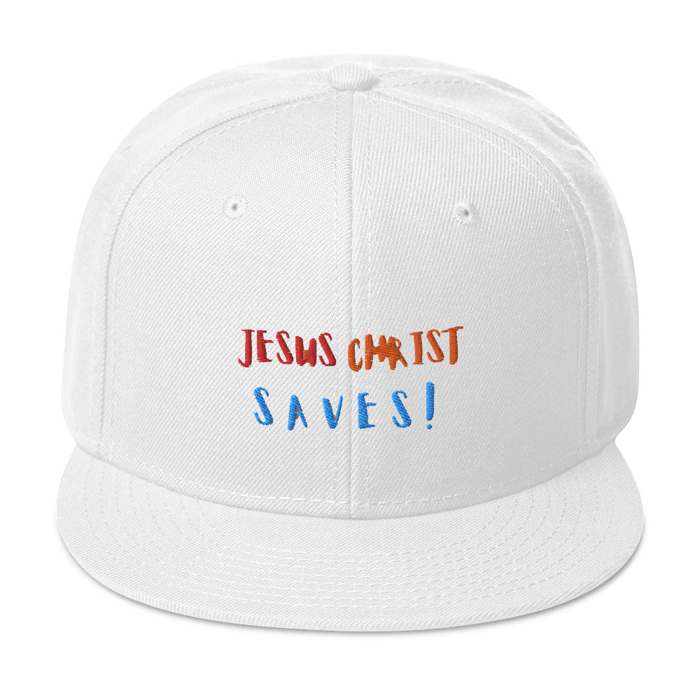 By Faith Jesus Christ Saves Snapback Hat