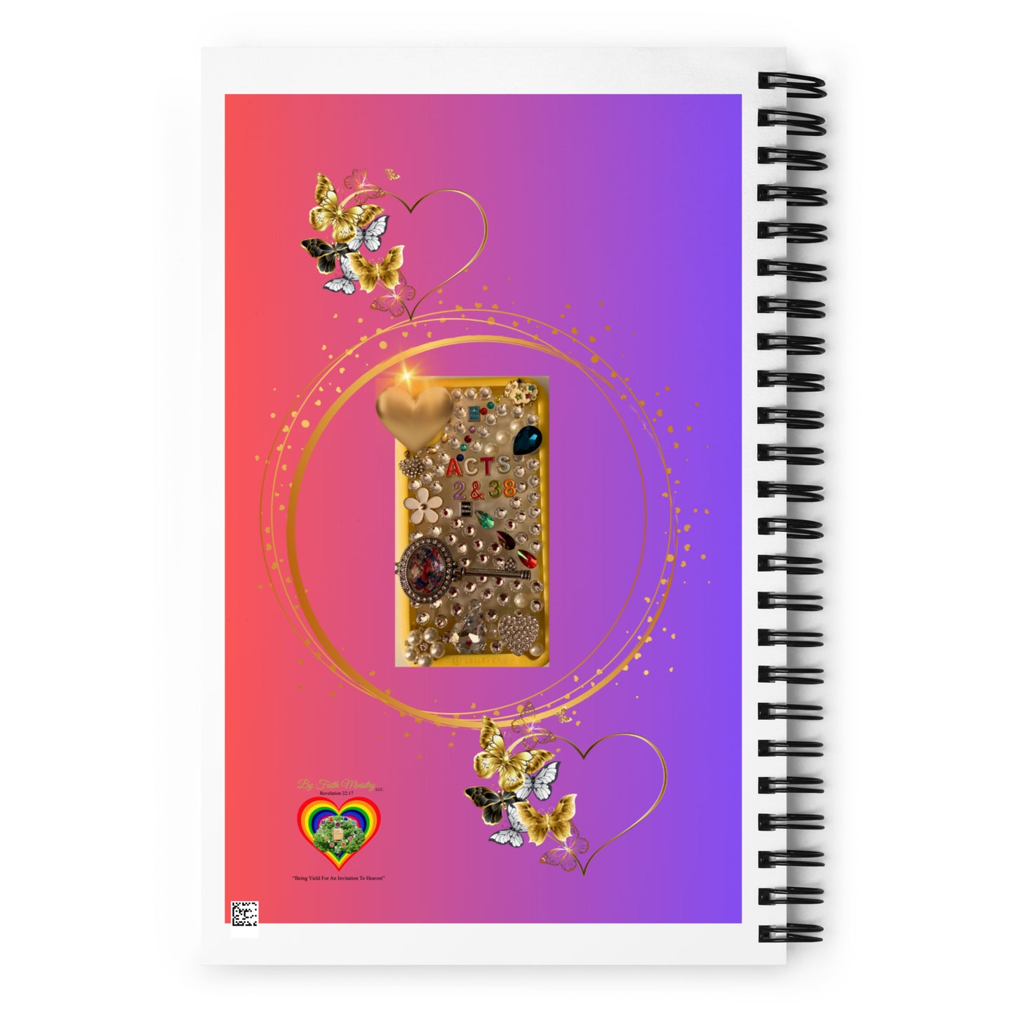 By Faith Acts 2:38 Spiral Notebook