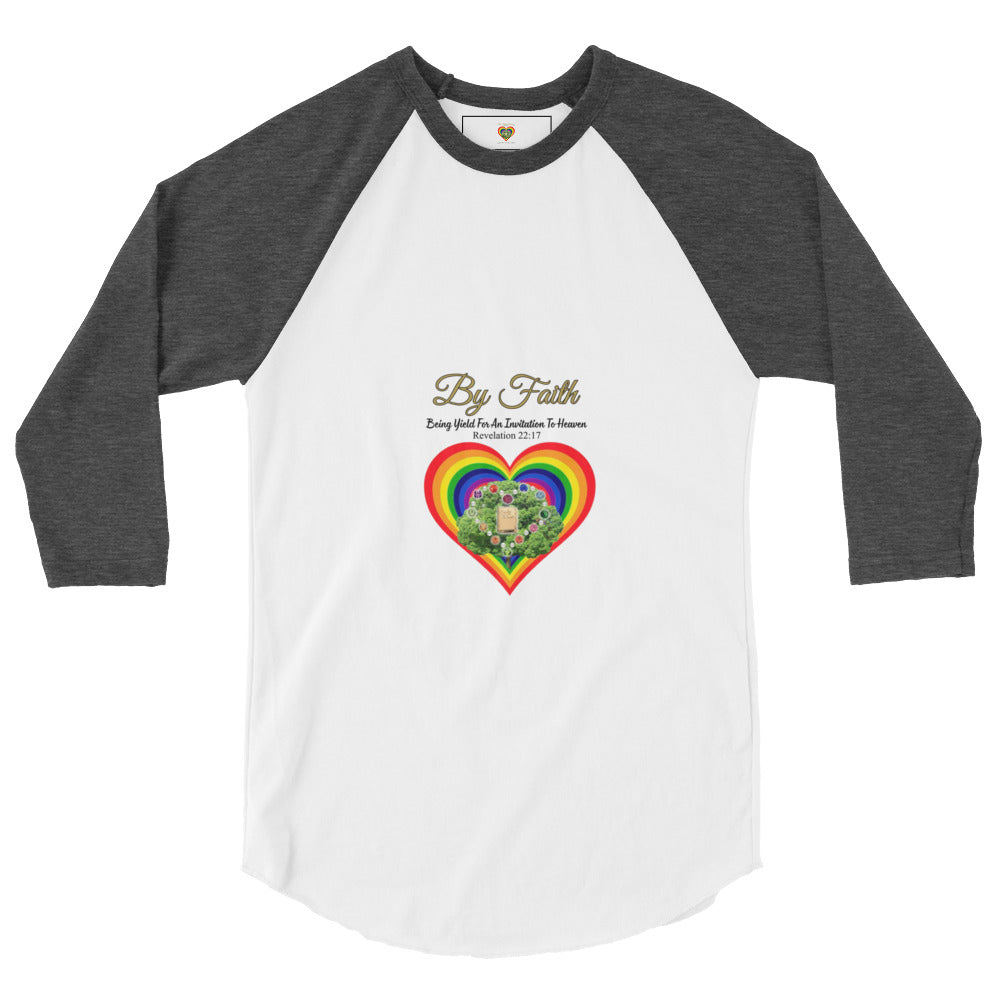 By Faith Logo 3/4 Sleeve Raglan Shirt
