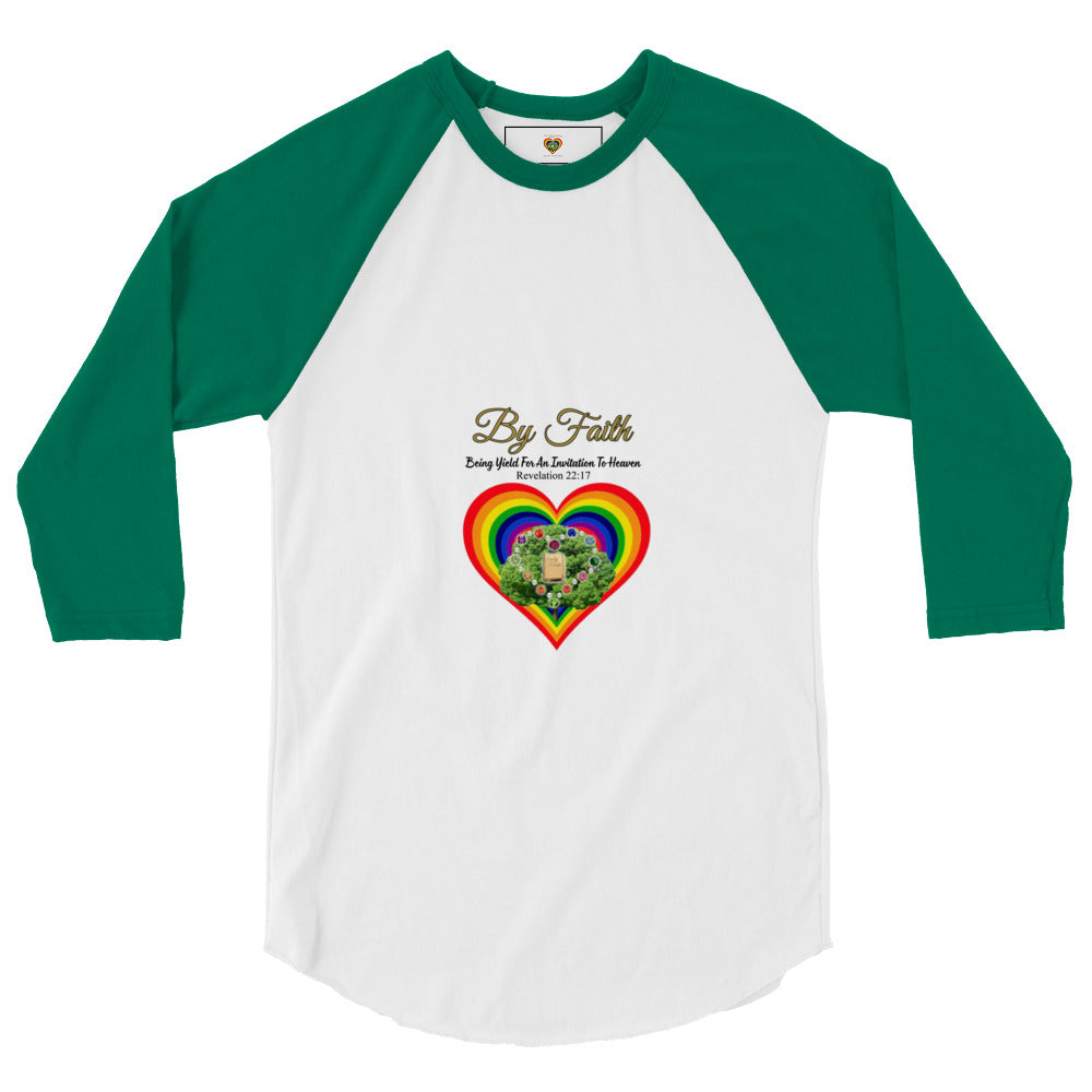 By Faith Logo 3/4 Sleeve Raglan Shirt