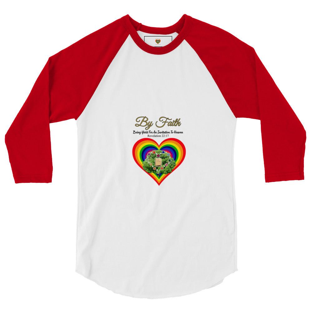By Faith Logo 3/4 Sleeve Raglan Shirt
