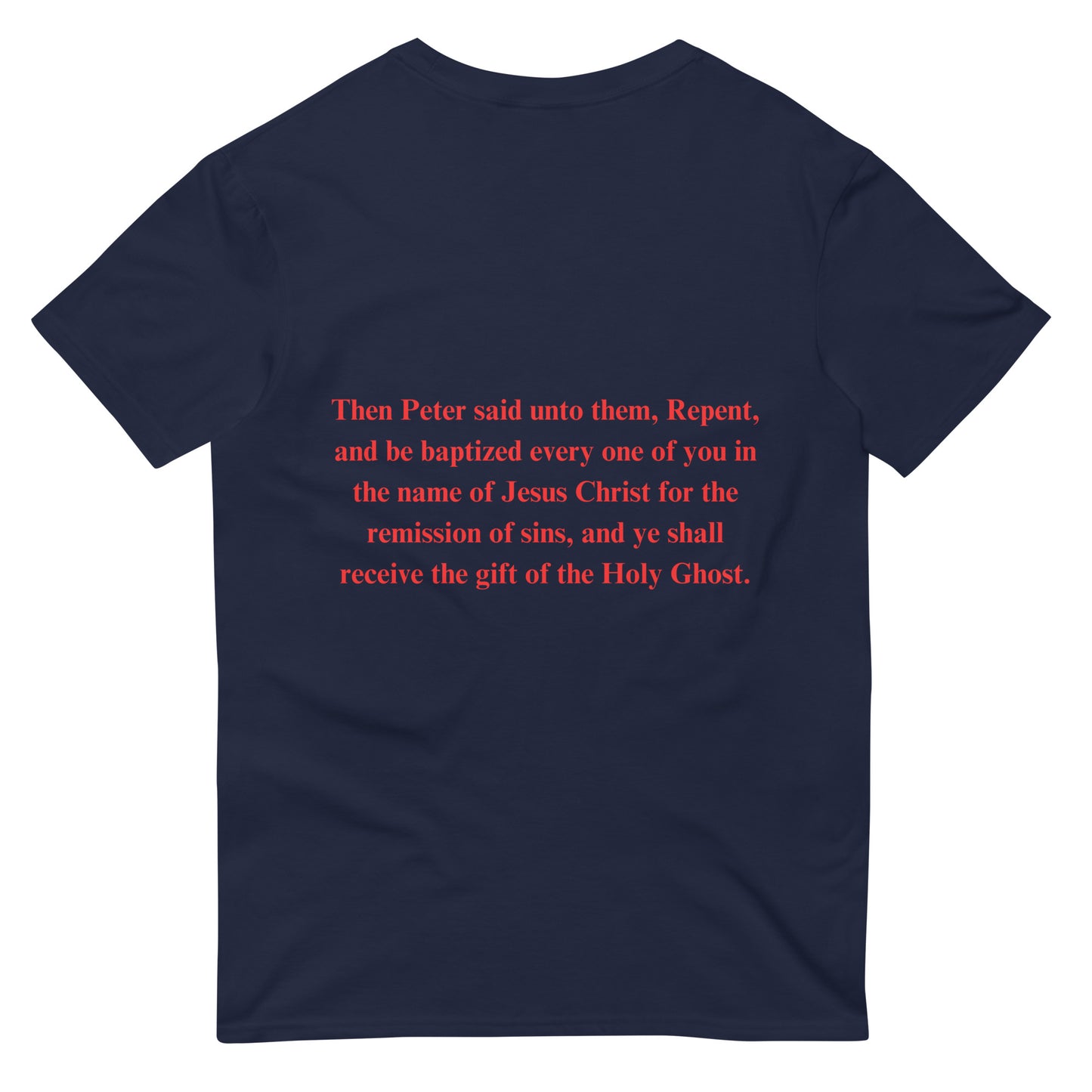 By Faith Acts 2:38 Men's Short-Sleeve T-Shirt