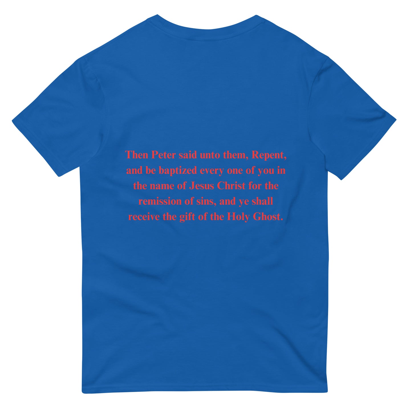 By Faith Acts 2:38 Men's Short-Sleeve T-Shirt