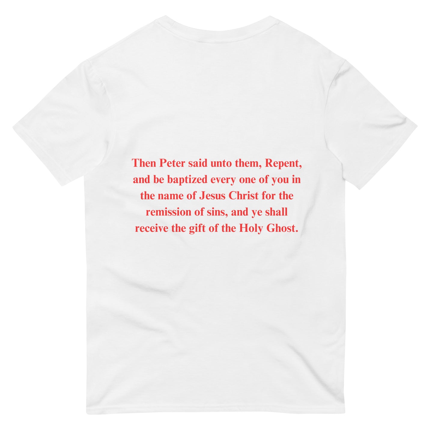 By Faith Acts 2:38 Men's Short-Sleeve T-Shirt