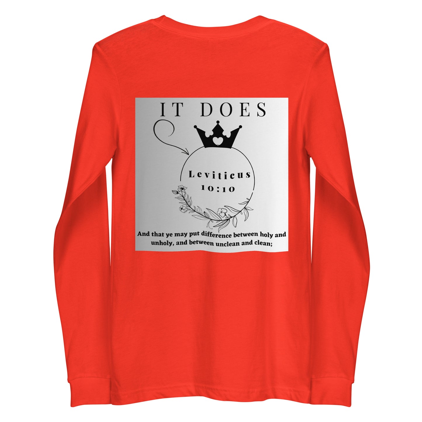By Faith Make It Make Sense Leviticus 10:10 Unisex Long Sleeve Tee
