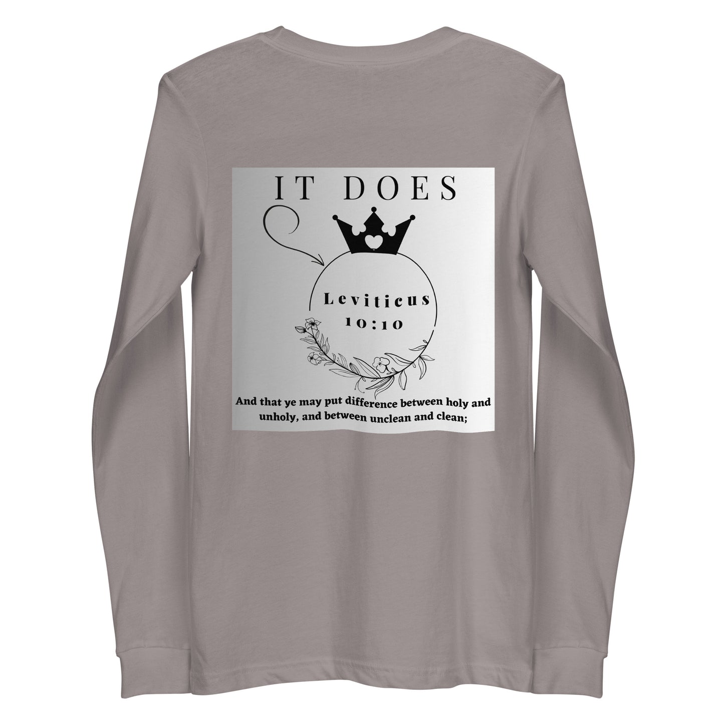 By Faith Make It Make Sense Leviticus 10:10 Unisex Long Sleeve Tee