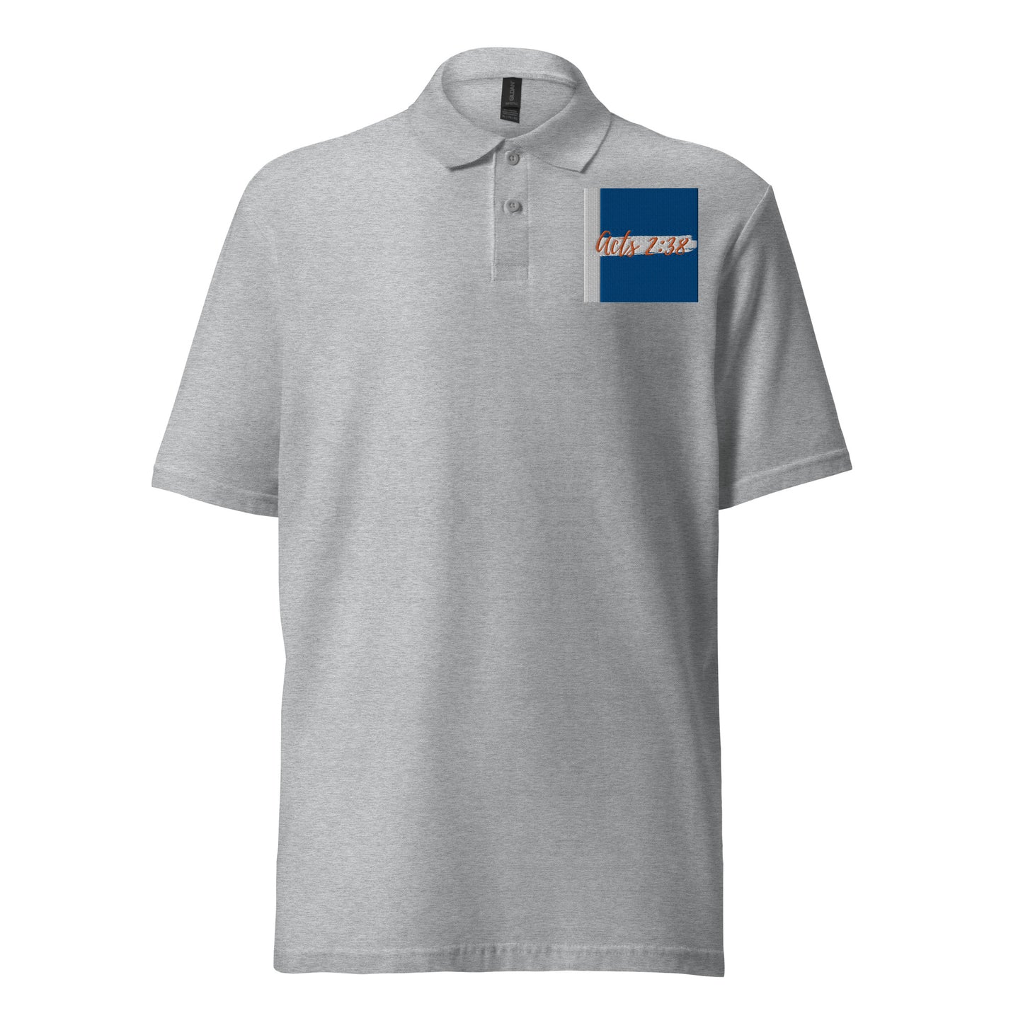 By Faith Acts 2:38 Men's Pique Polo Shirt