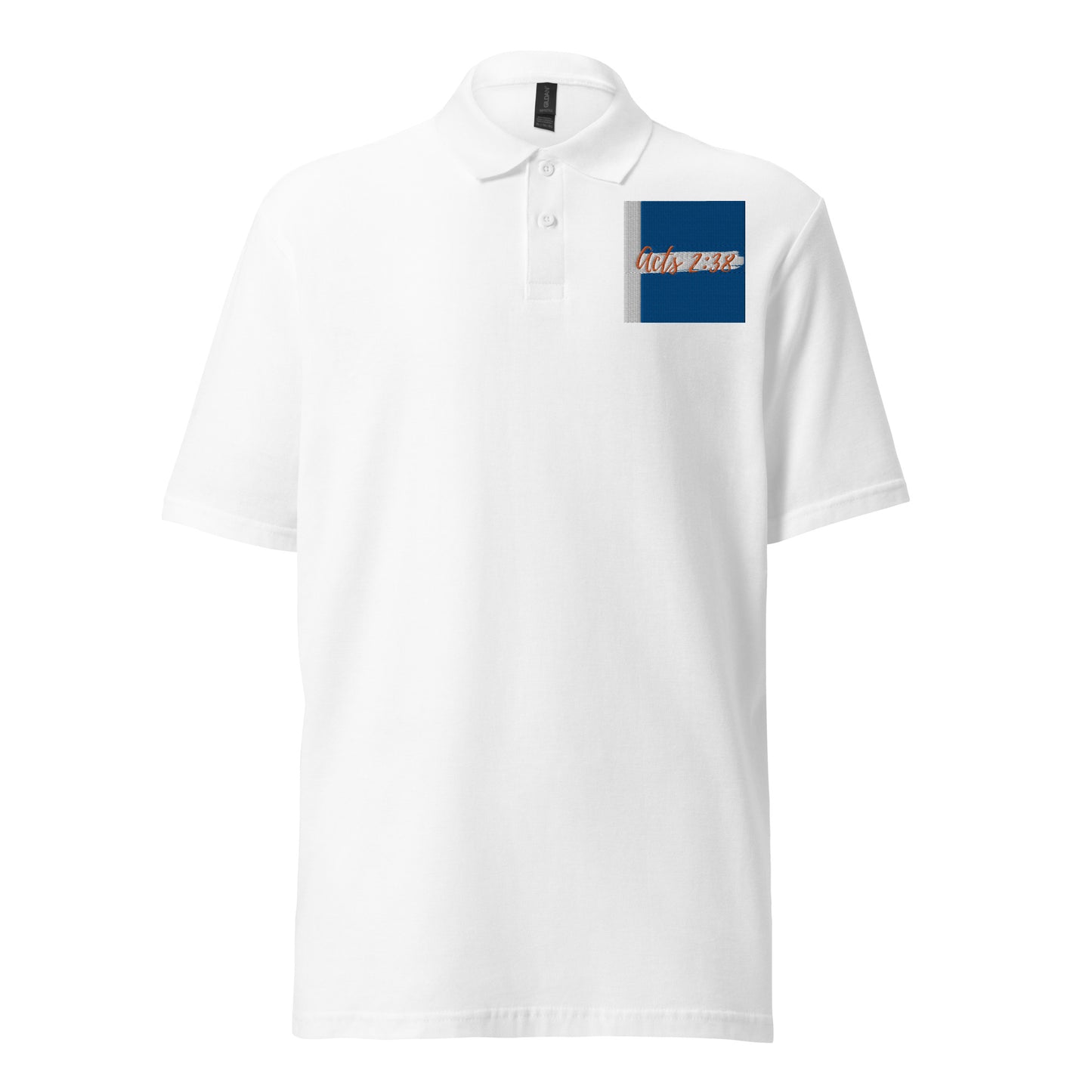 By Faith Acts 2:38 Men's Pique Polo Shirt