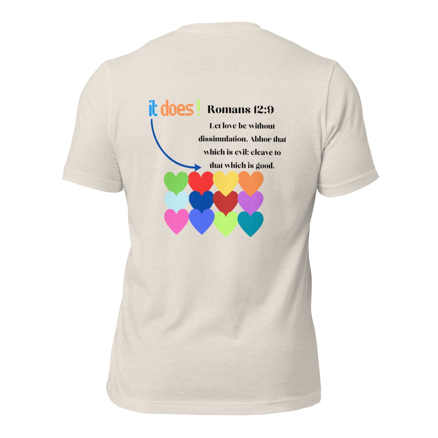 By Faith Make It Make Sense Romans 12:9 Short-Sleeve Unisex T-Shirt