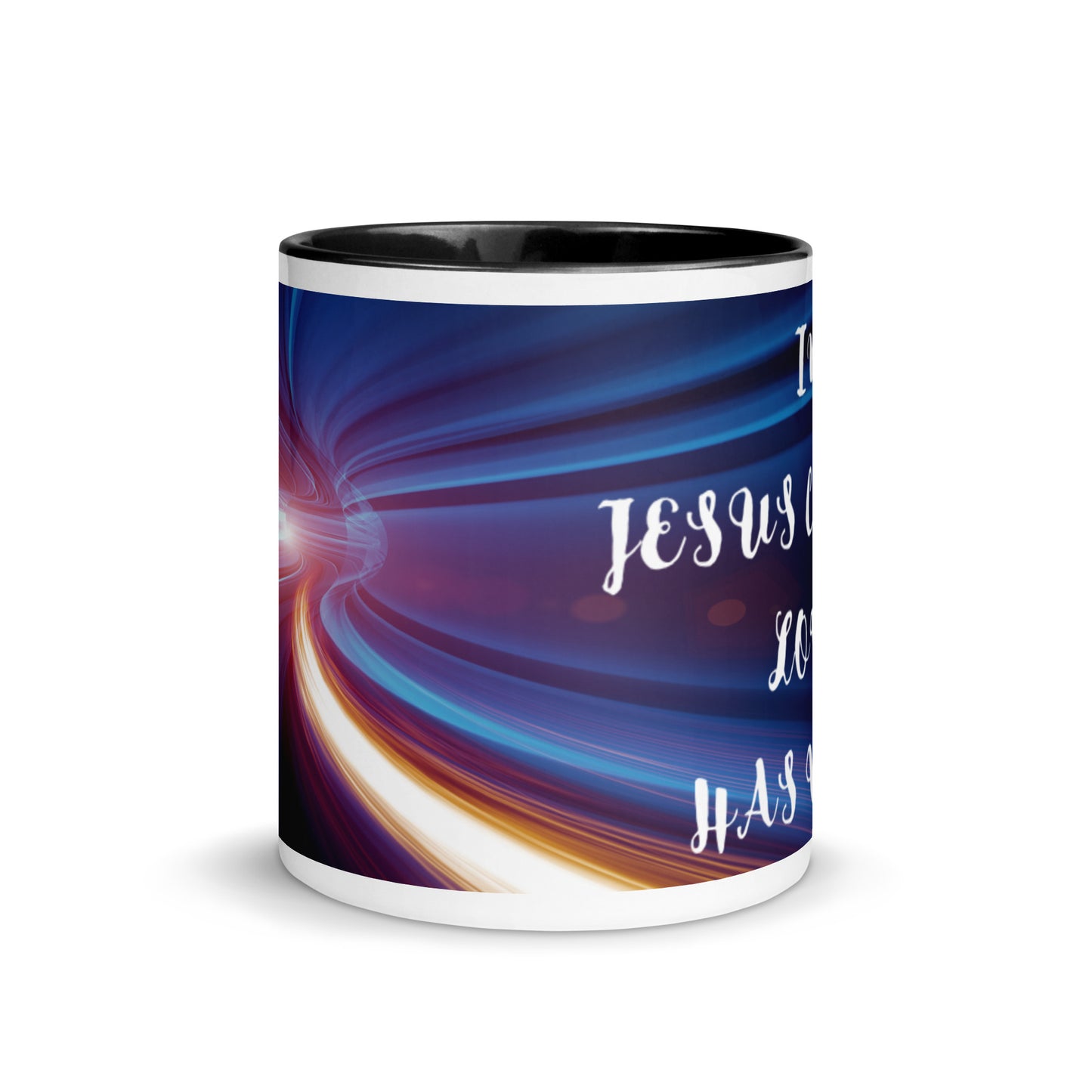 By Faith In Jesus Christ Love Has Won Mug with Color Inside