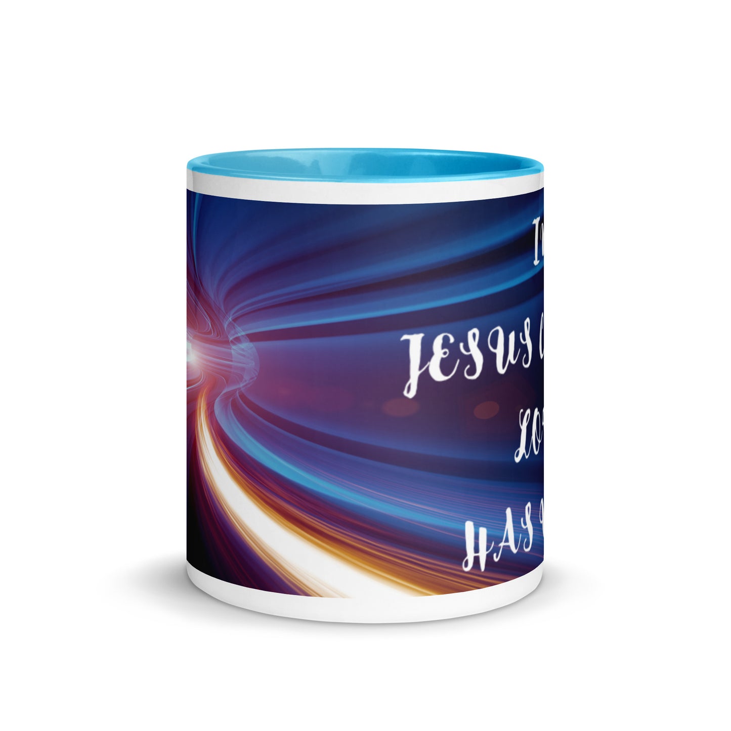 By Faith In Jesus Christ Love Has Won Mug with Color Inside