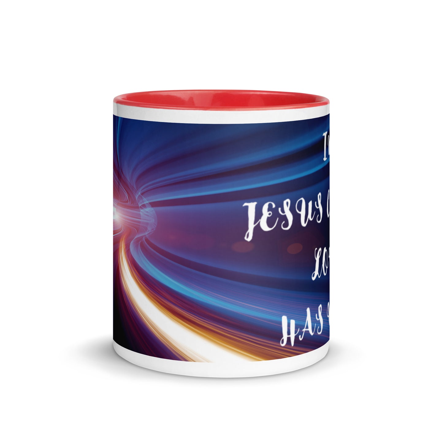 By Faith In Jesus Christ Love Has Won Mug with Color Inside