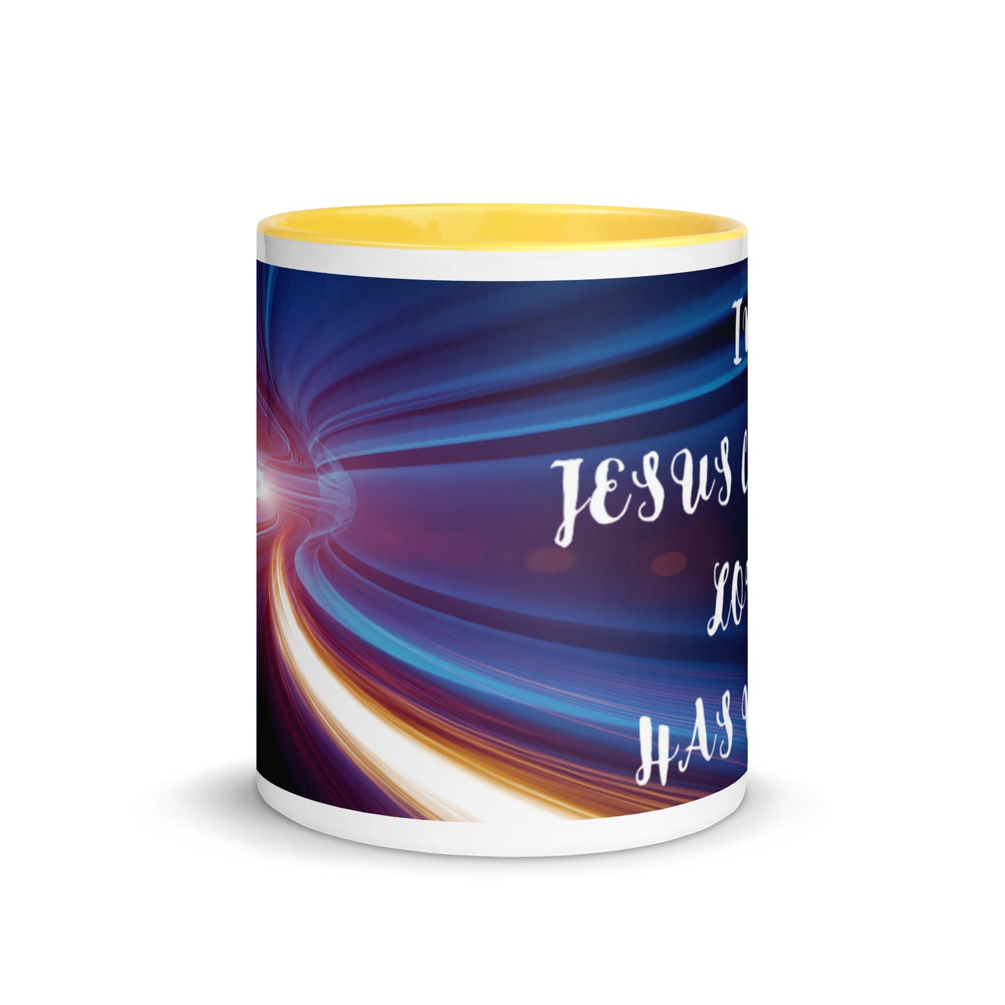 By Faith In Jesus Christ Love Has Won Mug with Color Inside